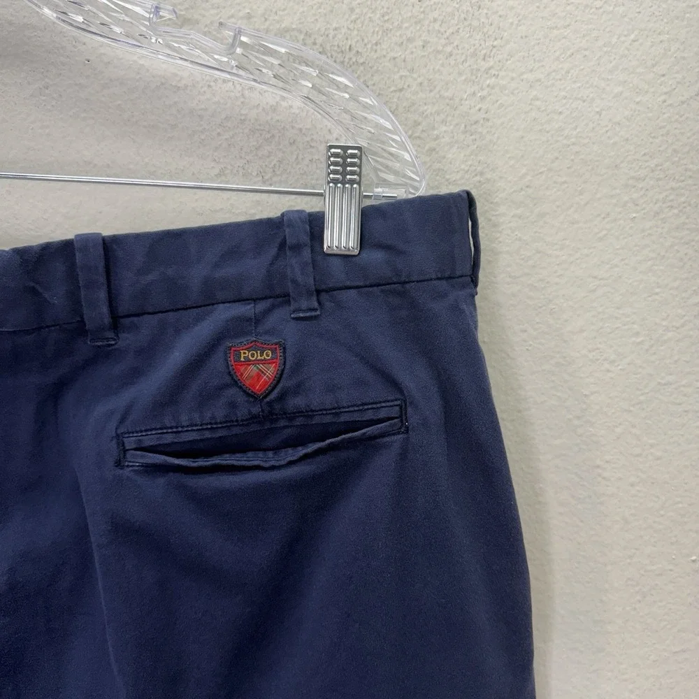 Polo Ralph Lauren Golf Shorts Mens 38 Navy Blue Chino Cotton Twill With Stretch